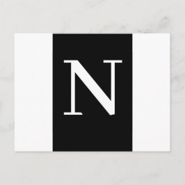 Postal Custom Black Modern Minimalist Letter Design