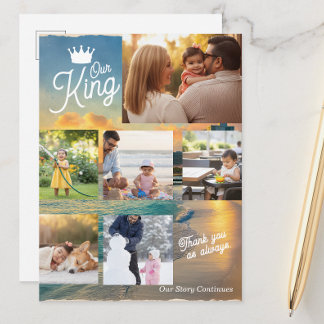 Postal Custom Father's Day Photo Collage | Our King