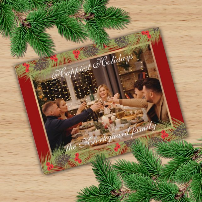 Postal Custom Happiest Holidays Holiday Season (Subido por el creador)