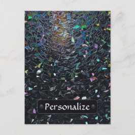 Postal Custom Iridescent Abstract Stained Glass Pattern