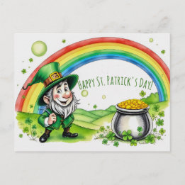 Postal Custom Leprechaun Gnome St. Patrick's Day Shamrock