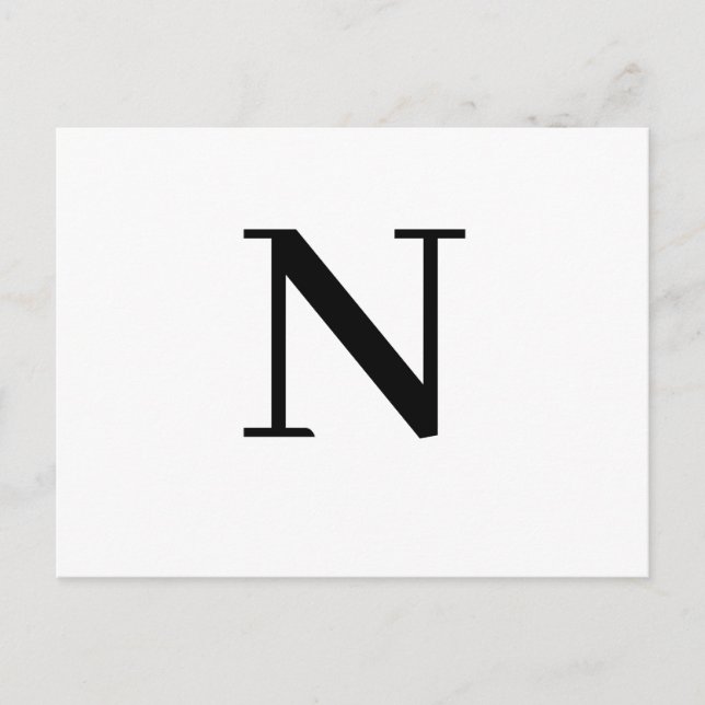 Postal Custom Modern Minimalist Alphabet Design (Anverso)