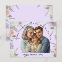 Postal Custom Mother's day photo Always your babies