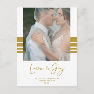 Postal Custom Photo Newlyweds First Christmas