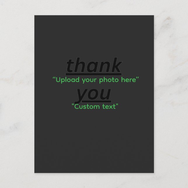 Postal Custom Text & Upload Your Photo Personalized (Anverso)