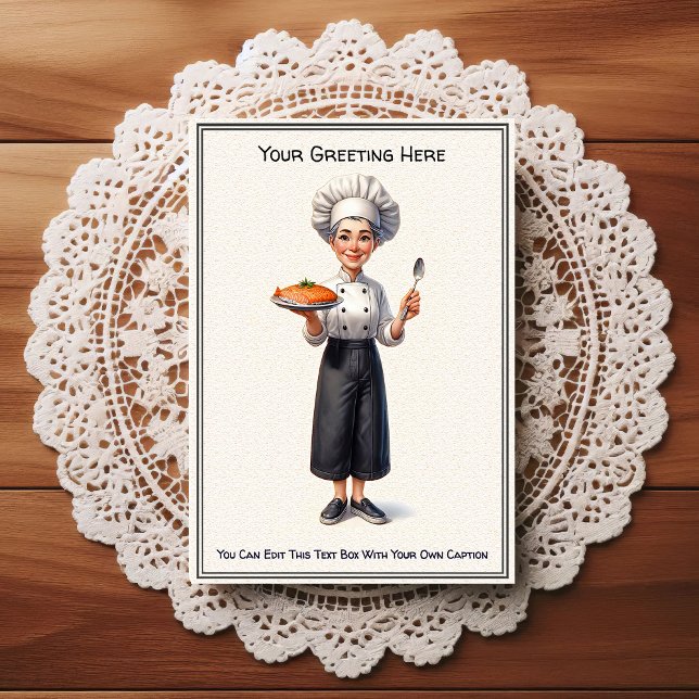 Postal Customizable Any Occasion Cooking / Chef Postcard (Subido por el creador)