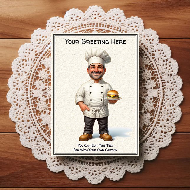 Postal Customizable Any Occasion Cooking / Chef Postcard (Subido por el creador)