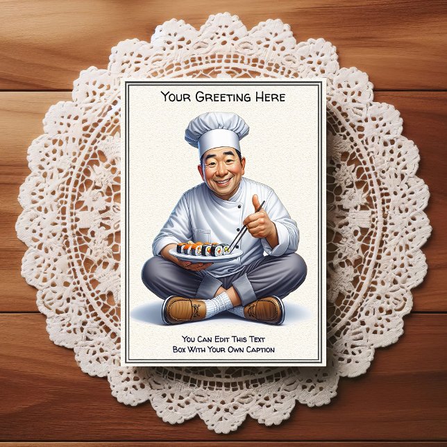 Postal Customizable Any Occasion Cooking / Chef Postcard (Subido por el creador)