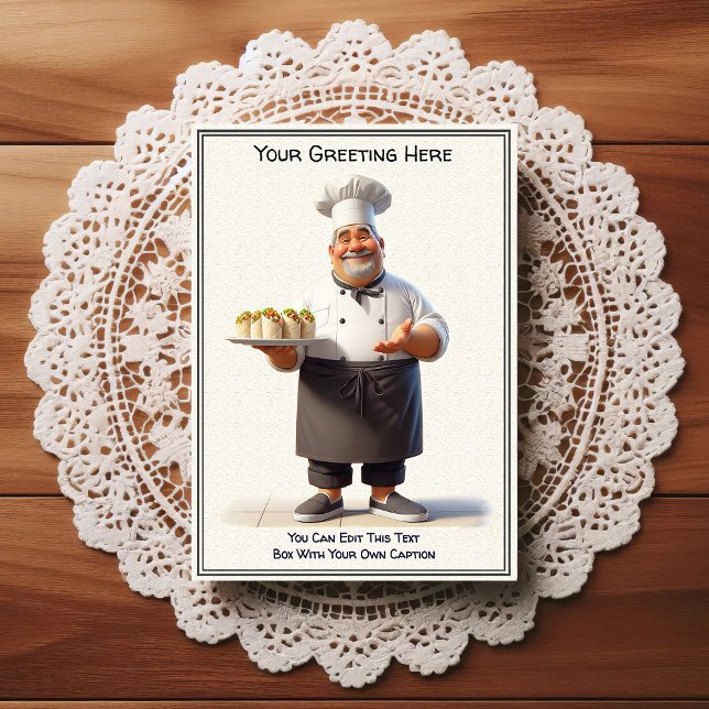 Postal Customizable Any Occasion Cooking / Chef Postcard (Subido por el creador)