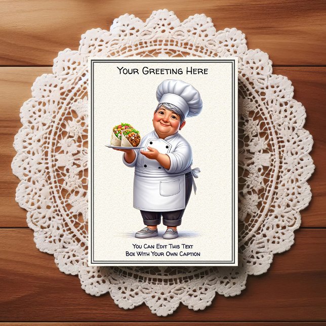 Postal Customizable Any Occasion Cooking / Chef Postcard (Subido por el creador)
