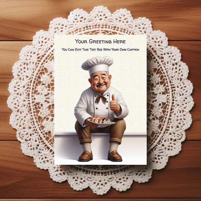 Postal Customizable Any Occasion Cooking / Chef Postcard (Subido por el creador)