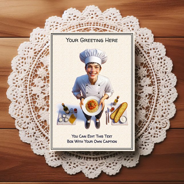 Postal Customizable Any Occasion Cooking / Chef Postcard (Subido por el creador)