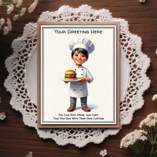 Postal Customizable Any Occasion Cooking / Chef Postcard (Subido por el creador)