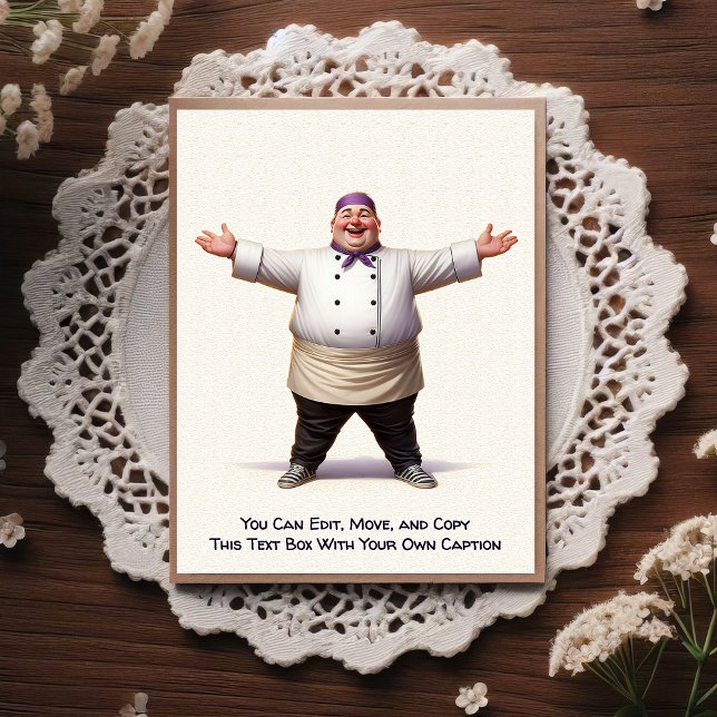 Postal Customizable Any Occasion Cooking / Chef Postcard (Subido por el creador)
