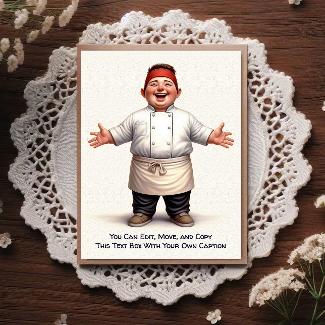 Postal Customizable Any Occasion Cooking / Chef Postcard (Subido por el creador)