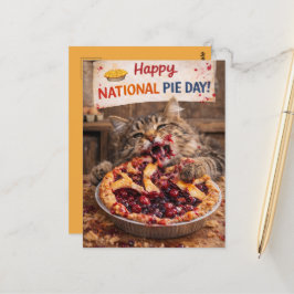 Postal Customizable National Pie Day Postcard