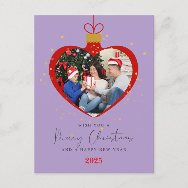 Postal Customized Merry christmas & Happy New Year Photo (Anverso)