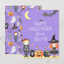 Cuta acuarela Halloween Disstume niños