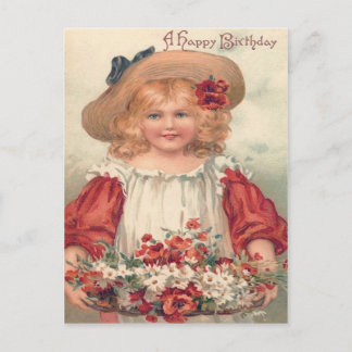 Postal Cuta Niña Daisy Pansy
