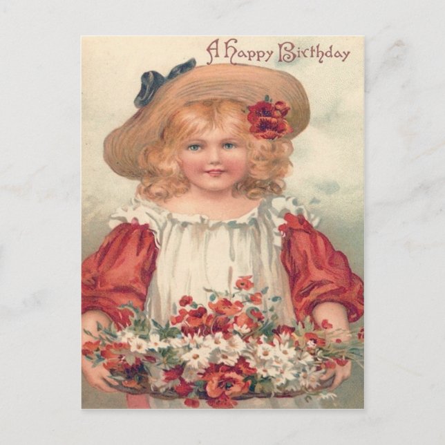 Postal Cuta Niña Daisy Pansy (Anverso)