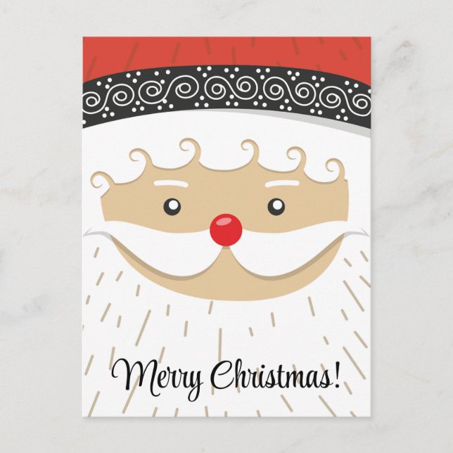 Postal Cuta vintage Santa Clause Face (Anverso)
