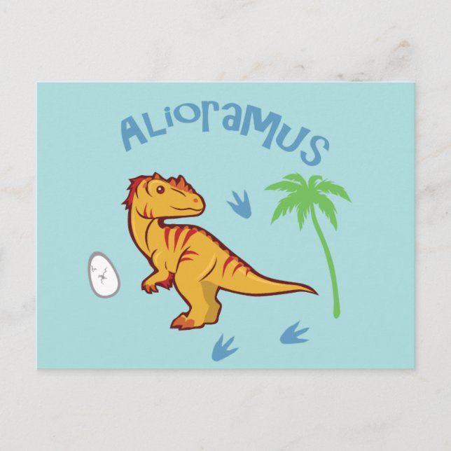 Postal Cute Alioramus (Anverso)
