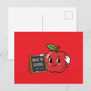 Postal Cute Apple De Vuelta Al Colegio