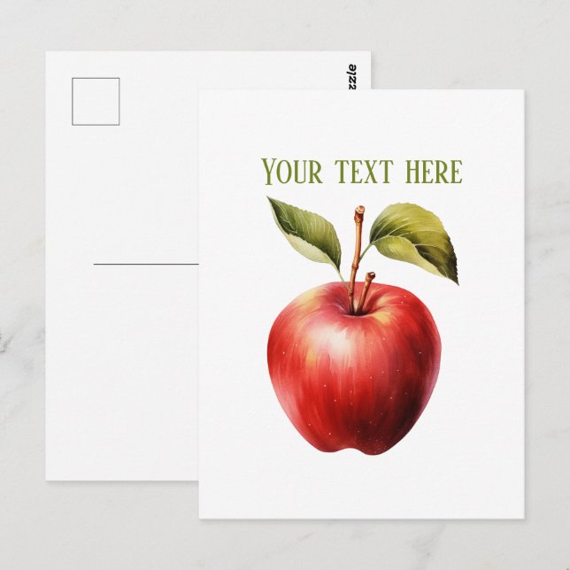Postal Cute apple vendors customizable  (Anverso / Reverso)