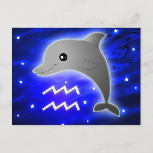 Postal Cute Aquarius Zodiac