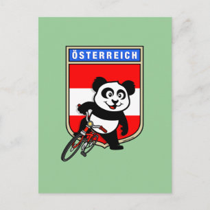 Postal Cute Austria Ciclismo Panda