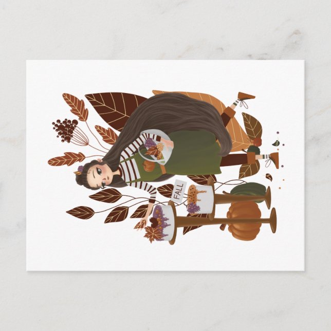 Postal Cute Autumn Baker (Anverso)