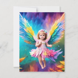 Postal Cute Baby Angel Wings Art-38424