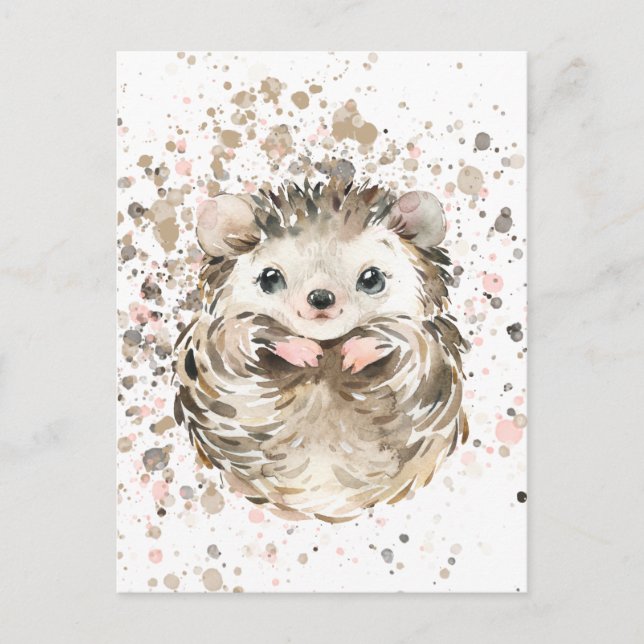 Postal Cute Baby Hedgebog  (Anverso)