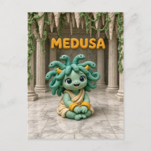 Postal Cute Baby Medusa, Mitológica