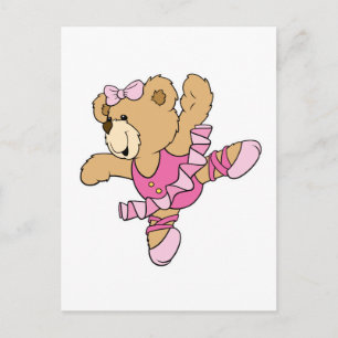 Postal Cute Ballerina Bear