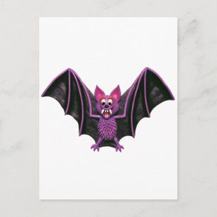 Postal Cute Bat Halloween