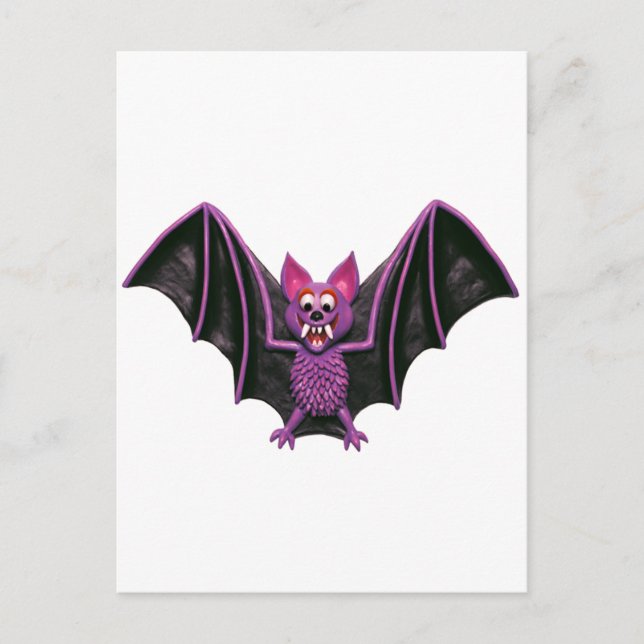 Postal Cute Bat Halloween (Anverso)