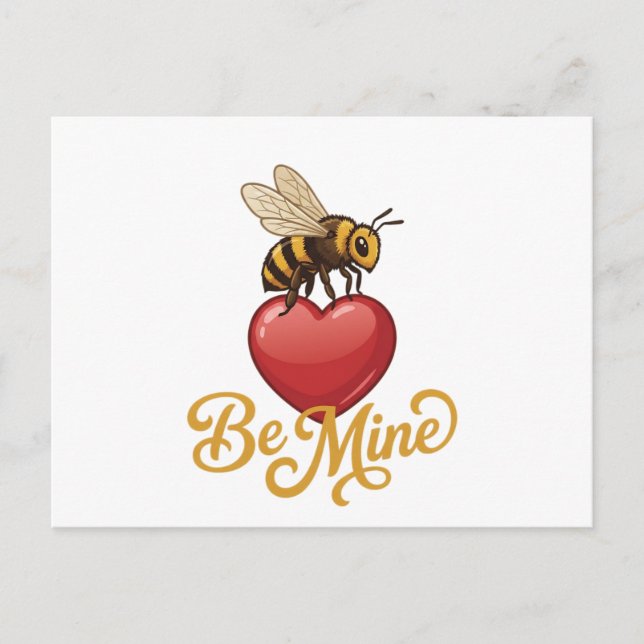 Postal Cute Be Mine Colmena  (Anverso)