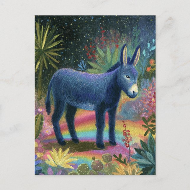 Postal Cute Beautiful Donkey (Anverso)