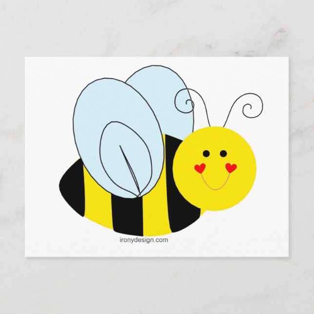 Postal Cute Bee (Anverso)