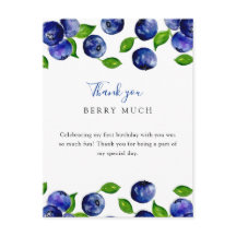 Cute Berry First Birthday Blueberry