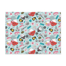 Cute Blue Kawaii Sushi