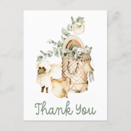 Postal Cute Boho Baby Shower Gift Gracias