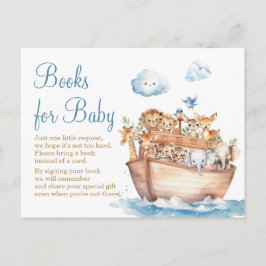 Postal Cute Boy Noah's Ark Libros de Baby Shower para beb