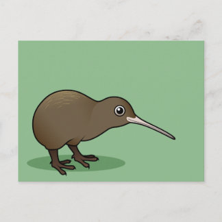 Postal Cute Brown Kiwi de Nueva Zelanda
