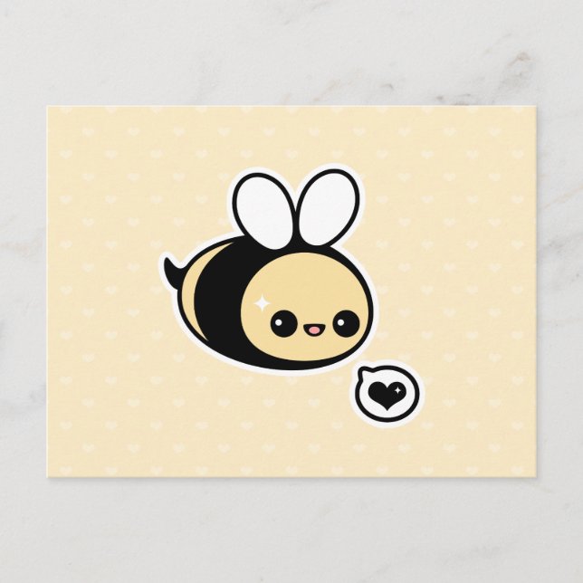 Postal Cute Bumble Bee (Anverso)