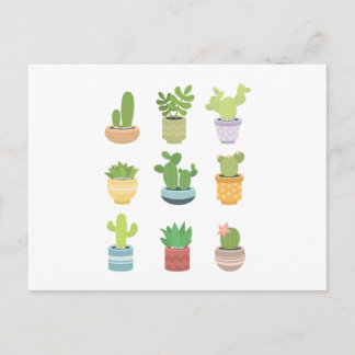 Postal Cute Cacti