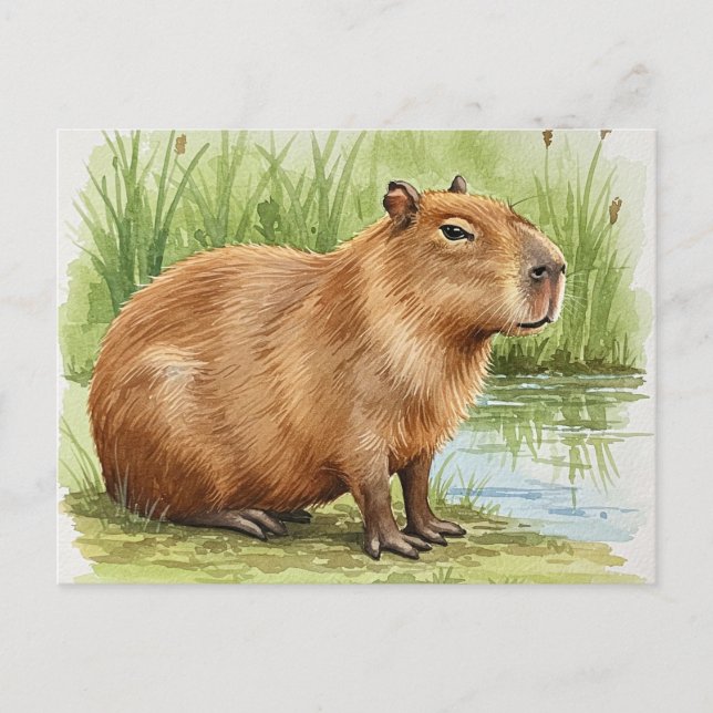Postal Cute Capybara (Anverso)