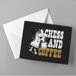Postal Cute Chess and Coffee Chess Lover Knight Art