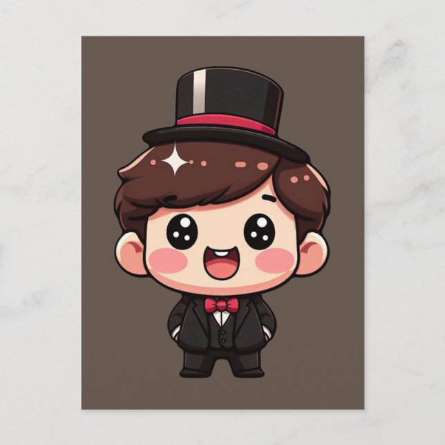 Postal Cute Chibi Gentleman (Anverso)